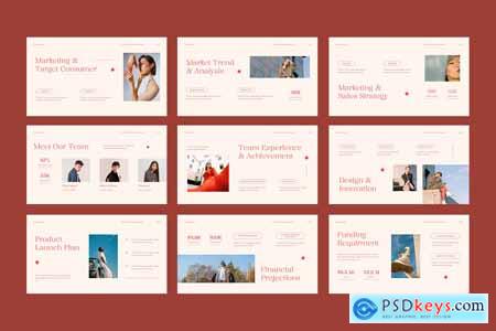 Red Cream Minimalist Fashion Pitch Deck 005