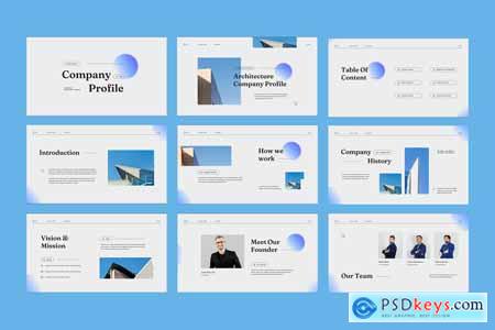 White Blue Minimalist Company Profile 005