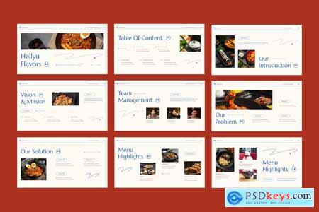 Cream Blue Minimalist Restaurant Pitch Deck 005