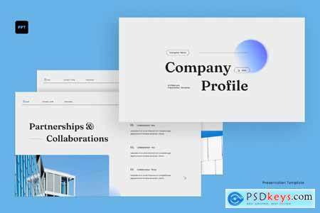 White Blue Minimalist Company Profile 005