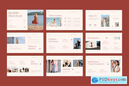 Red Cream Minimalist Fashion Pitch Deck 005