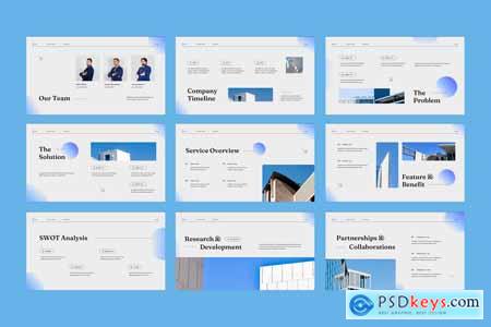 White Blue Minimalist Company Profile 005