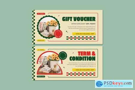 Retro Gift Voucher Template