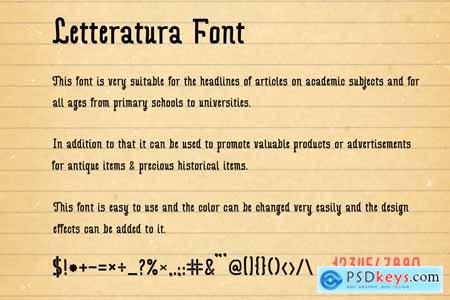 Letteratura Font