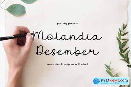 Molandia Desember Script Font