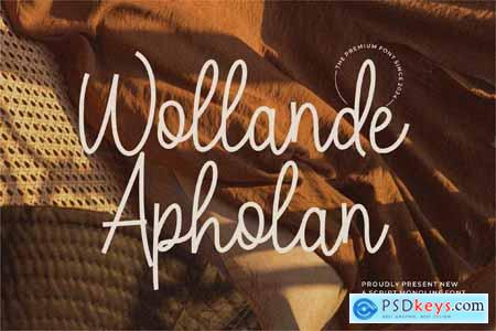 Wollande Apholan Script Font