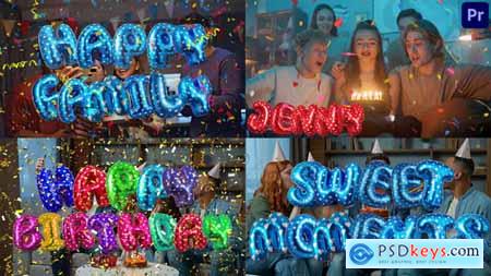 Happy Birthday letters Collection For Premiere Pro 55566192