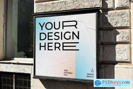 Sidewalk Ad Poster Mockup