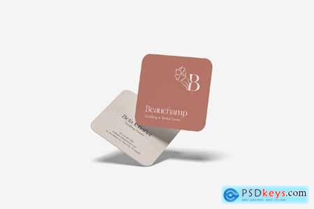 Square Business Card Mockup