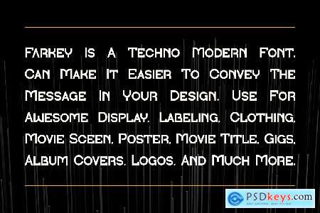 Farkey - Modern Tech Typeface