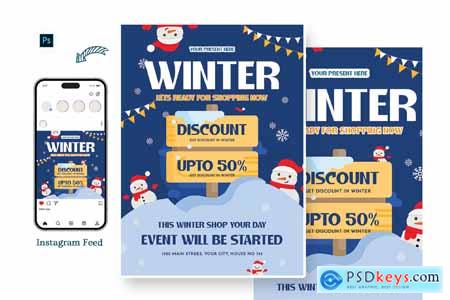 Soom Winter Sale Day Flyer Template