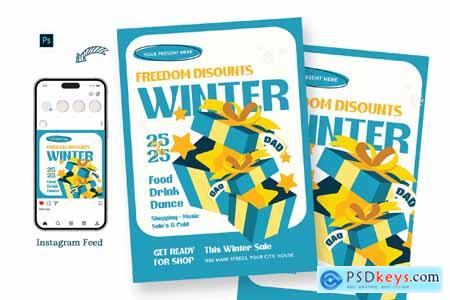 Hosk Winter Sale Day Flyer Template