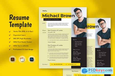 Conceptual Creative Resume & CV Template