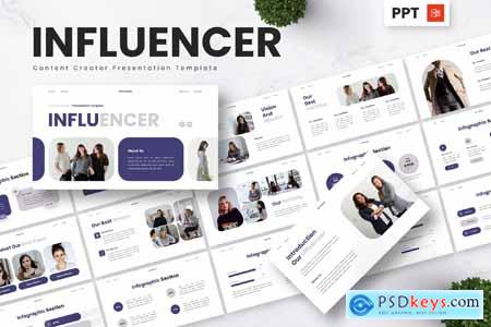 Influencer - Content Creator Powerpoint Templates