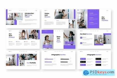 Home Repair - Service Powerpoint Templates