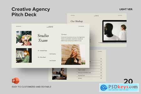 Creative Agency Pitch Desk - Powerpoint Template