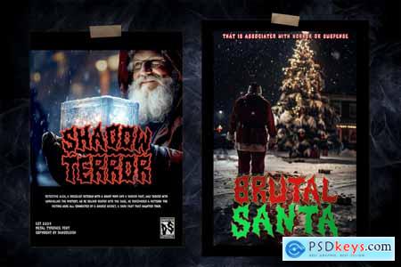 Xmas Crash Metal Horror Graffiti Font