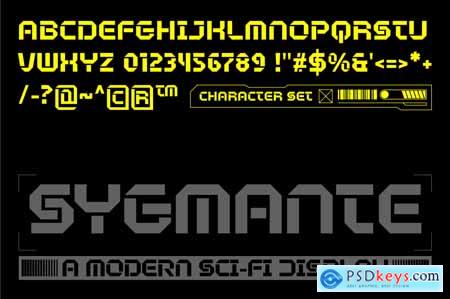 Sygmante  Modern Sci-Fi Display Font