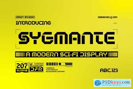 Sygmante  Modern Sci-Fi Display Font