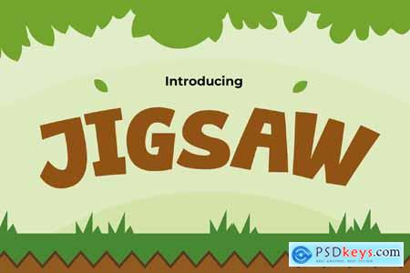 Cartoon Font - Jigsaw