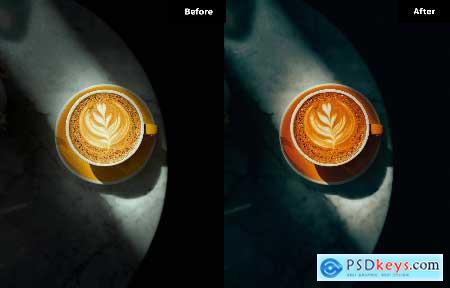 6 Toffee Coffee Lightroom and Photoshop Presets