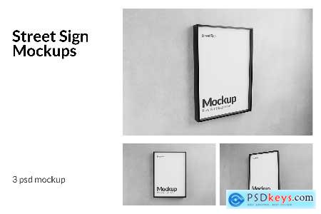 Street Signboard Mockup