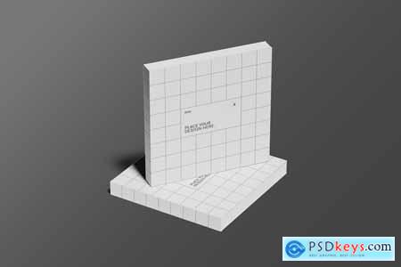 Square Hardcover Book Mockup 004