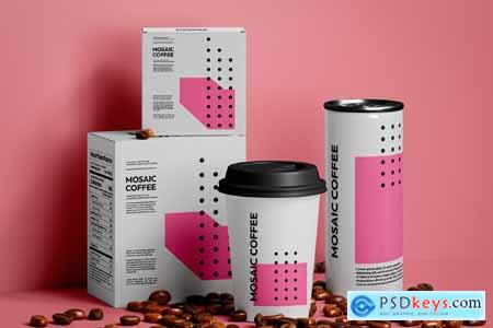 Coffee Packaging Scene Mockup