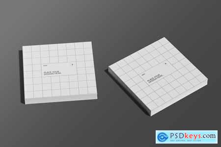 Square Hardcover Book Mockup 004