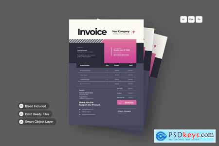 Modern gray - invoice