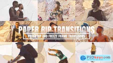 Paper Rip and Freeze Frame Transitions 55901423