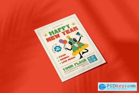 Happy New Year Flyer Template U2GAHLA