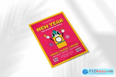 Happy New Year Flyer Template 665YGSF