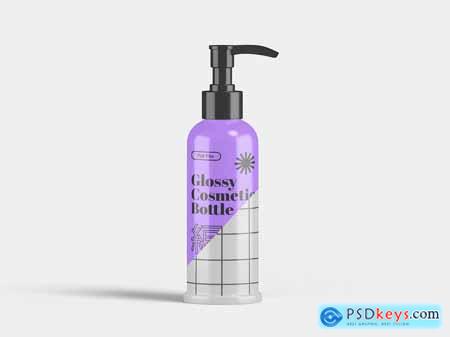 Cosmetic Bottle With Pump Mockup