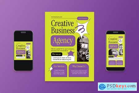 Green Creative Business Agency Flyer Set