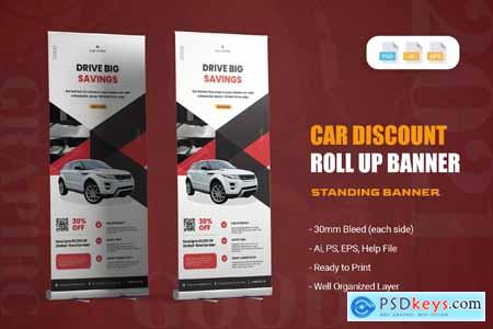 Car Discount - Roll Up Banner