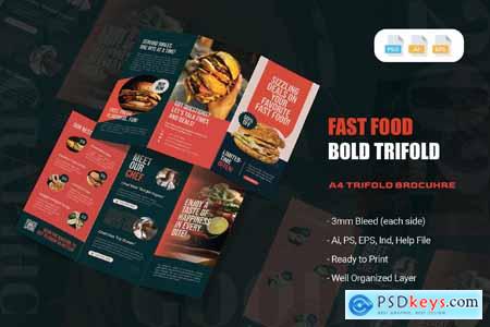 Fast Food Bold - Trifold Brochure