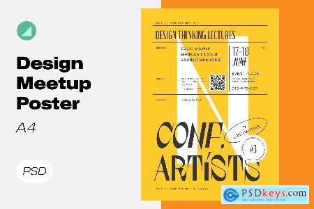 Design Meetup Event Poster PSD Template