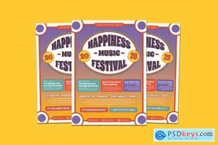 Happiness Music Festival Flyer