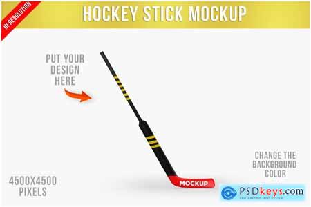 Hockey Stick Mockup - Front View