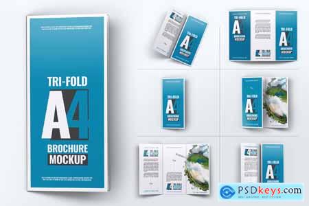 Trifold A4 Brochure Mock-Up