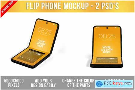 Foldable Flip Phone Mockup