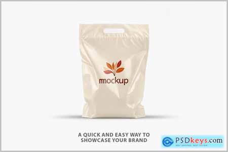 Plastic Mailing Bag with Handle Mockup