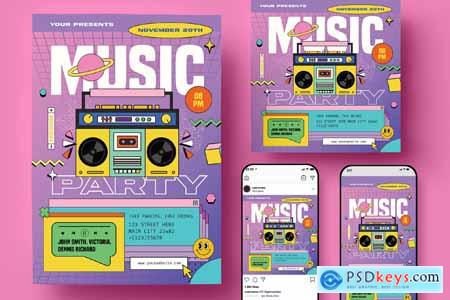 Music Party Flyer K5PJTV5