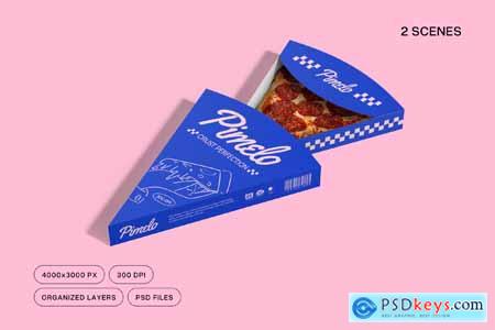 Pizza Slice Box Mockup