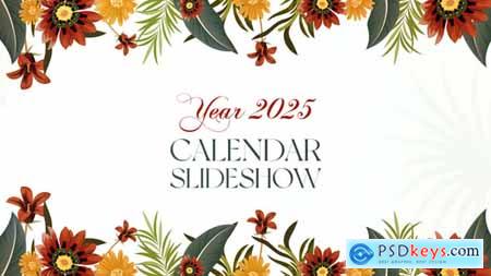 Elegant 2025 Floral Calendar Slideshow 55829979