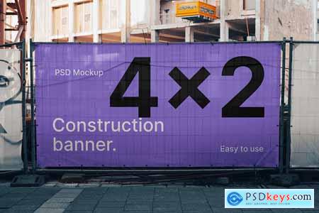 Construction banner mockup