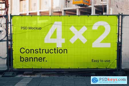 Construction banner mockup