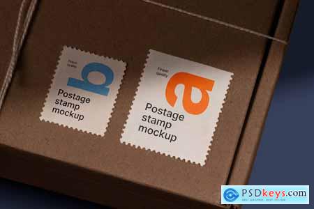 Postage stamp mockup