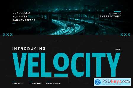 Velocity - Condensed Sans Typeface